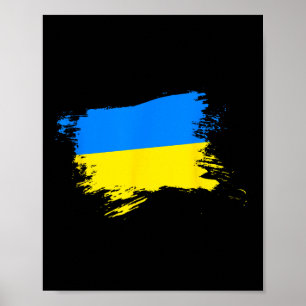 Unterstütze Ukraine Flagge Ukrainischer Stolz Herz Poster