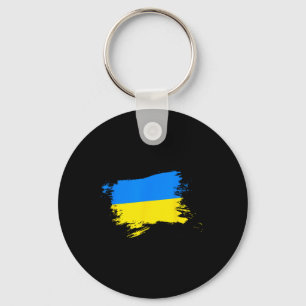Unterstütze Ukraine Flagge Ukrainischer Stolz Herz Schlüsselanhänger