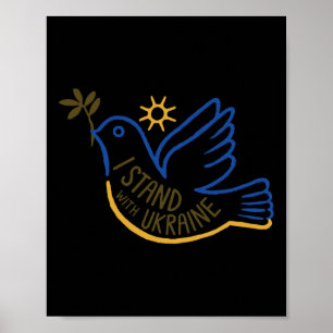 Unterstütze Ukraine Ich stehe hinter der Ukraine Poster