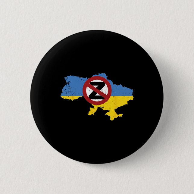 Unterstütze Ukraine Ich stehe mit Ukraine 2  Button (Vorderseite)
