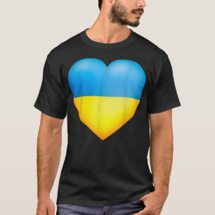 Unterstütze Ukraine Ich stehe mit Ukraine Flagge T-Shirt