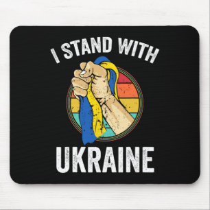 Unterstütze Ukraine Ich stehe mit Ukraine Retro Uk Mousepad