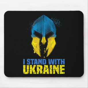Unterstütze Ukraine Ich stehe mit Ukraine Spartan Mousepad