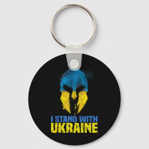 Unterstütze Ukraine Ich stehe mit Ukraine Spartan Schlüsselanhänger