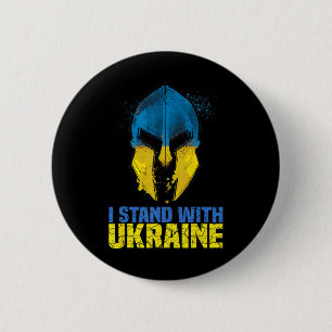 Unterstütze Ukraine Ich stehe mit Ukraine Spartani Button