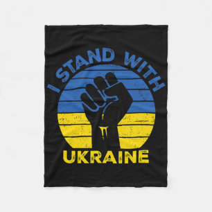 Unterstütze Ukraine Ich stehe mit Ukraine Ukrainis Fleecedecke