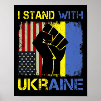 Unterstütze Ukraine Ich stehe mit Ukraine Ukrainis Poster