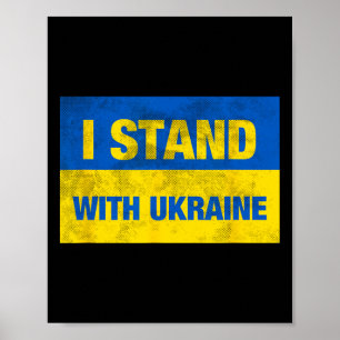 Unterstütze Ukraine Ich stehe mit Ukraine Ukrainis Poster