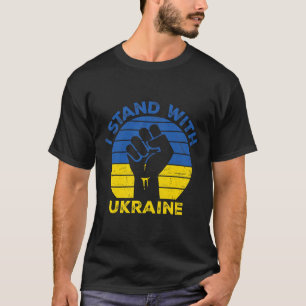 Unterstütze Ukraine Ich stehe mit Ukraine Ukrainis T-Shirt