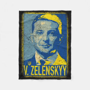 Unterstütze Ukraine Ich stehe mit Ukraine Volodymy Fleecedecke