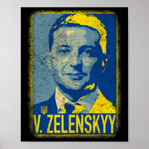 Unterstütze Ukraine Ich stehe mit Ukraine Volodymy Poster