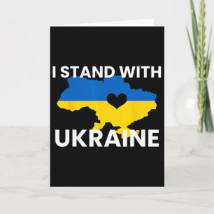 Unterstütze Ukraine Karte Herz Stehe zusammen Ukra