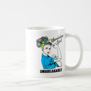 Unterstütze Ukraine Mädchen Unzerbrechlich Stark U Kaffeetasse