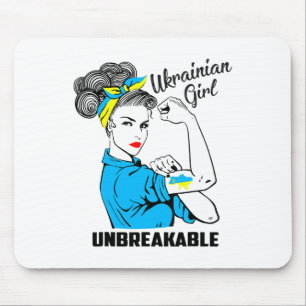 Unterstütze Ukraine Mädchen Unzerbrechlich Stark U Mousepad