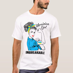 Unterstütze Ukraine Mädchen Unzerbrechlich Stark U T-Shirt