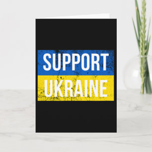 Unterstütze Ukraine Patriotische ukrainische Flagg Karte