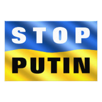 Unterstütze Ukraine Poster - Stoppt Putin Stoppt K
