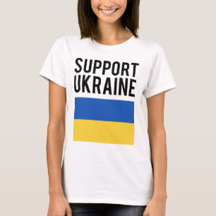 Unterstütze Ukraine - Schwarze Fettschrift - Ukrai T-Shirt