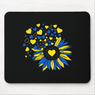 Unterstütze Ukraine Sonnenblume Ukrainische Flagge Mousepad