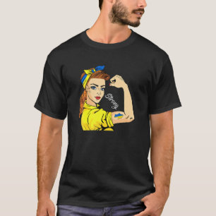 Unterstütze Ukraine Starke Frauen Mädchen Ich steh T-Shirt