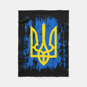 Unterstütze Ukraine Stehe mit der Ukraine Ukrainis Fleecedecke