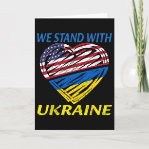 Unterstütze Ukraine Wir stehen hinter der Ukraine Karte