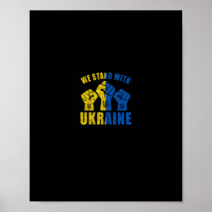 Unterstütze Ukraine - Wir stehen mit der Ukraine-F Poster