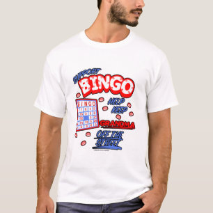 Unterstützen Bingo Behielt Oma von der Straße Groß T-Shirt