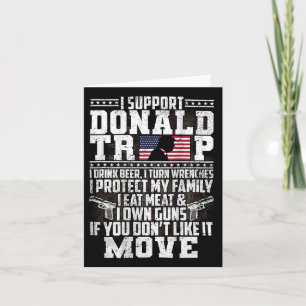 Unterstützen Donald Trump I Drink Bier I Turn Wren Karte