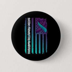Unterstützen Sie American Flag Ribbon Selbstmordbe Button