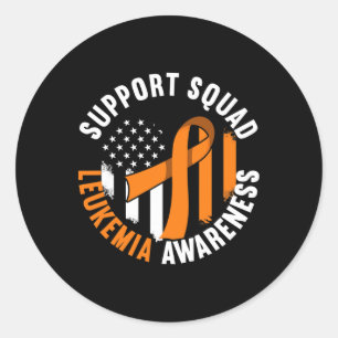 Unterstützen Sie Awareness Squad I Blutzellen Kreb Runder Aufkleber