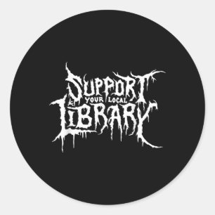 Unterstützen Sie das Bookwortdesign Ihres lokalen Runder Aufkleber