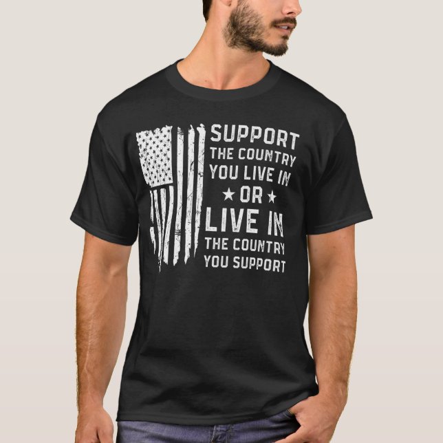 Unterstützen Sie das Land, in dem Sie unter amerik T-Shirt (Vorderseite)