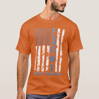 Unterstützen Sie den Kampf USA-Flagype 2ype 1 Diab T-Shirt