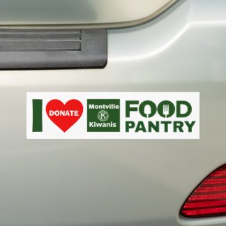 Unterstützen Sie die Montville Kiwanis Food Pantry Autoaufkleber