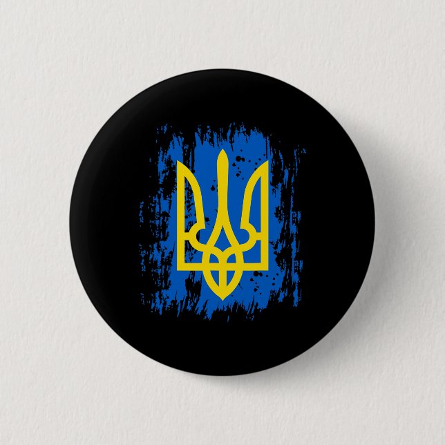 Unterstützen Sie die Ukraine Stehen Sie mit der Uk Button (Vorderseite)