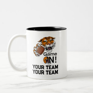 Unterstützen Sie Ihr Fußballteam Tiger Power Zweifarbige Tasse