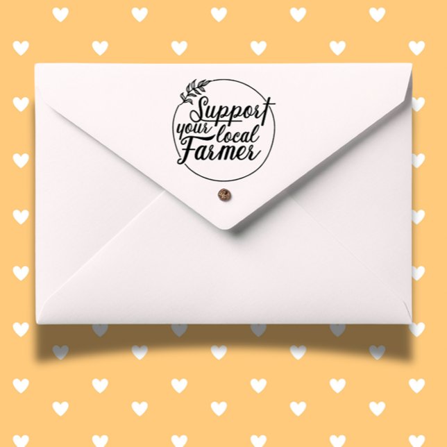 Unterstützen Sie Ihr lokales Bauer Market Theme Permastempel (Show your support for local farmers with our self-inking market theme stamp)