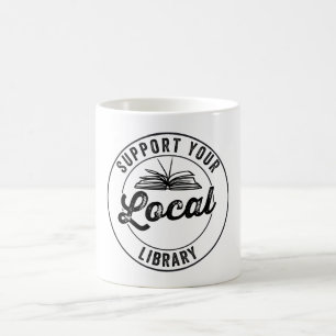 Unterstützen Sie Ihr lokales Bibliotheksmagazin Kaffeetasse