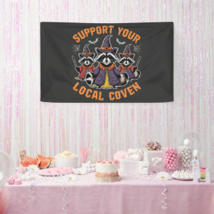 Unterstützen Sie Ihr lokales Coven Spooky Raccoon  Banner