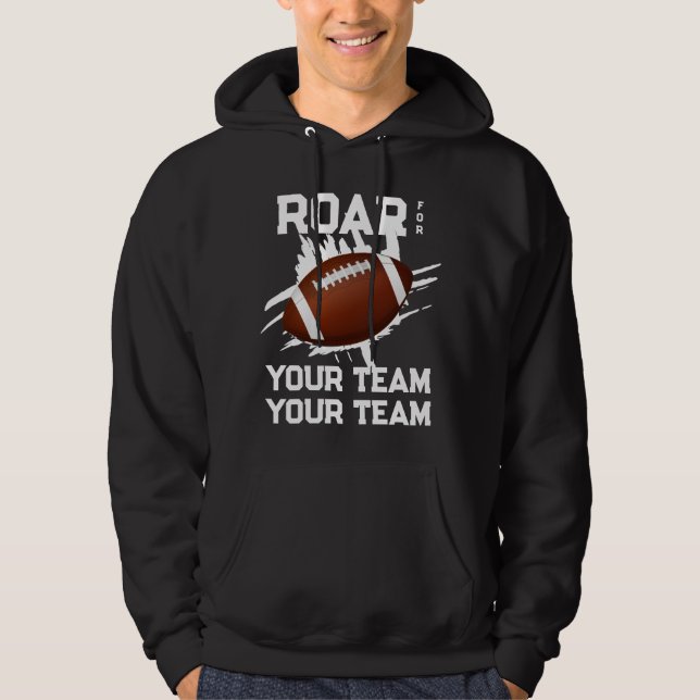 Unterstützen Sie Ihre Fußballmannschaft und Ihre R Hoodie (Vorderseite)