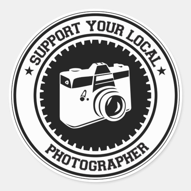 Unterstützen Sie Ihre lokalen Fotografen Runder Aufkleber (Vorderseite)