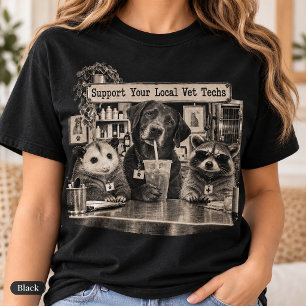 Unterstützen Sie Ihre Lokalen Tierarzthelfer Wasch T-Shirt
