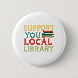 Unterstützen Sie Ihre örtliche Bibliothek Buchlese Button