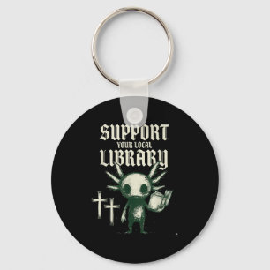 Unterstützen Sie Ihre örtliche Bibliothek-Goth-Buc Schlüsselanhänger