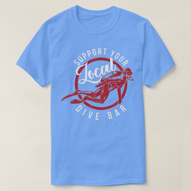 Unterstützen Sie Ihre Tauchschule Bar Funny Dive B T-Shirt (Design vorne)