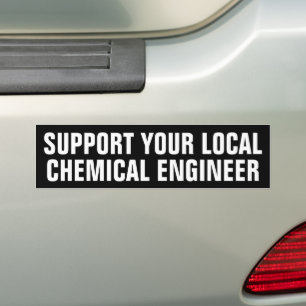 Unterstützen Sie Ihren Chemieingenieur vor Ort Autoaufkleber