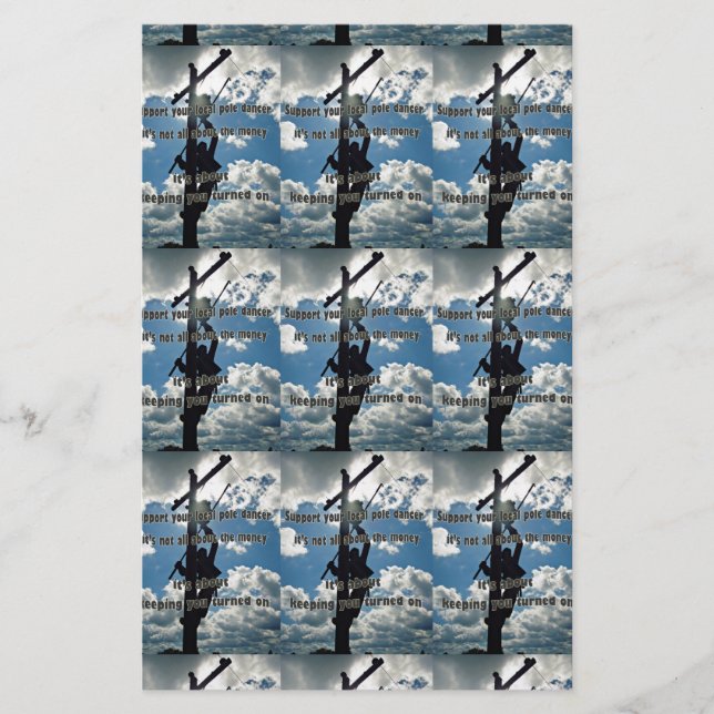 Unterstützen Sie Ihren Lineman Briefpapier (Vorderseite)