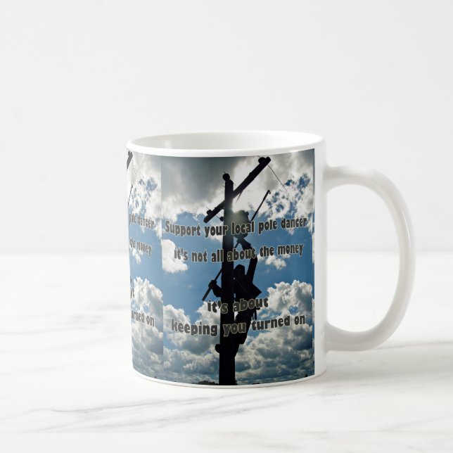 Unterstützen Sie Ihren Lineman Kaffeetasse (Rechts)