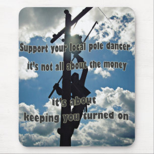 Unterstützen Sie Ihren Lineman Mousepad